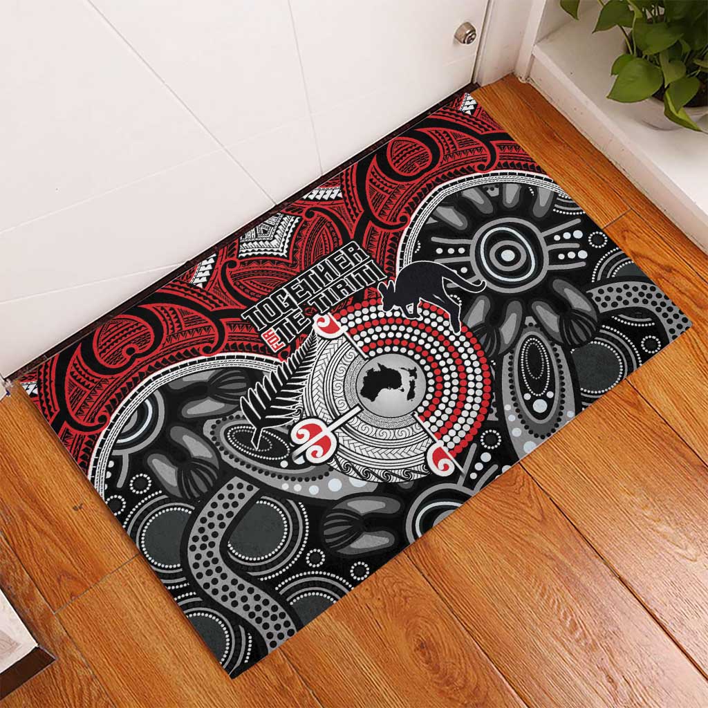 Aotearoa and Australia Rubber Doormat New Zealand Honour The Treaty Ake!Ake!Ake!