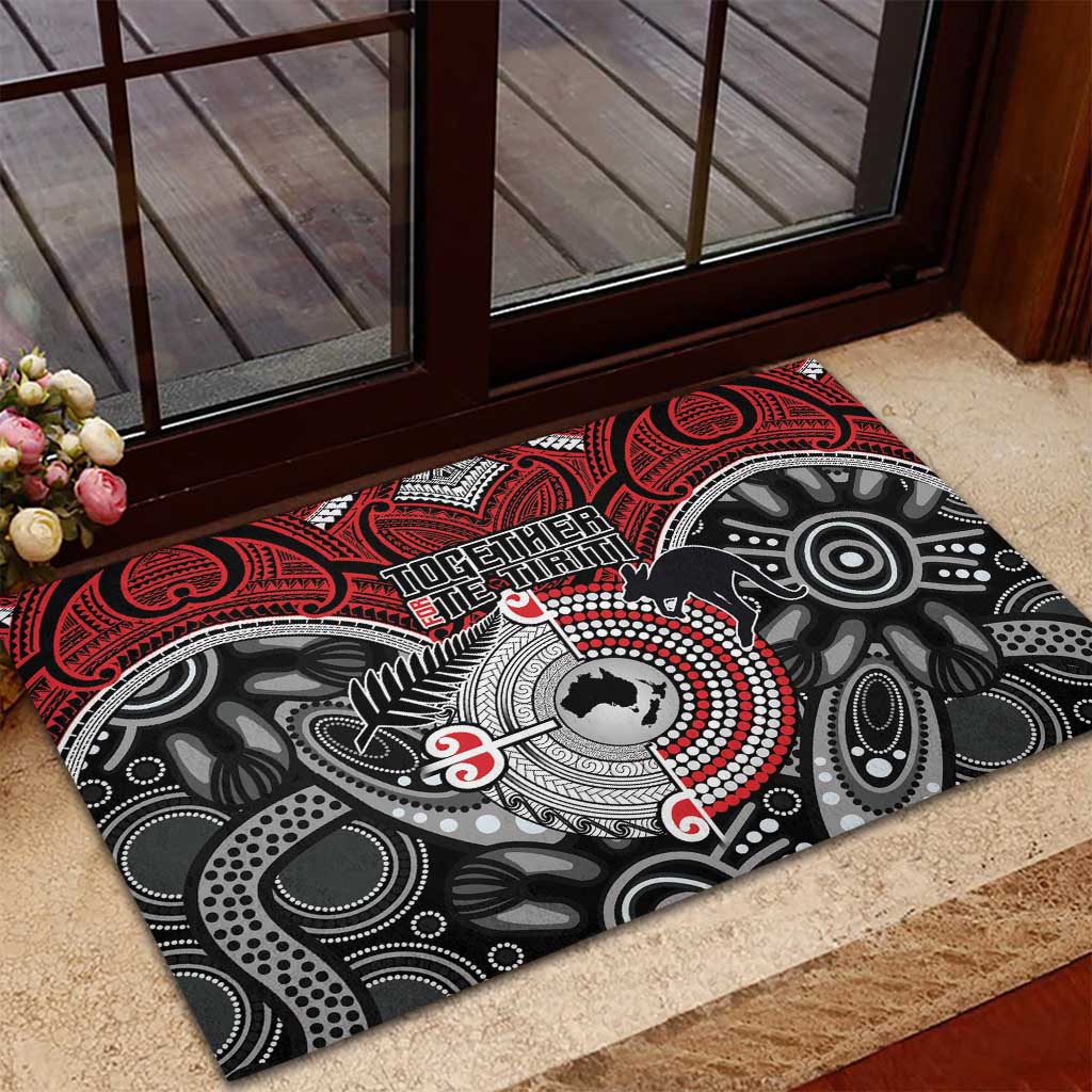 Aotearoa and Australia Rubber Doormat New Zealand Honour The Treaty Ake!Ake!Ake!
