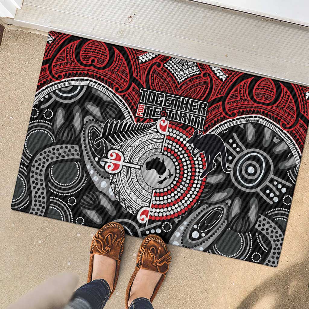 Aotearoa and Australia Rubber Doormat New Zealand Honour The Treaty Ake!Ake!Ake!