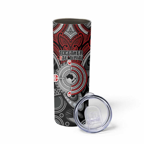 Aotearoa and Australia Skinny Tumbler New Zealand Honour The Treaty Ake!Ake!Ake!