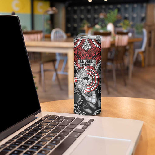 Aotearoa and Australia Skinny Tumbler New Zealand Honour The Treaty Ake!Ake!Ake!