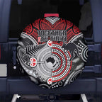 Aotearoa and Australia Spare Tire Cover New Zealand Honour The Treaty Ake!Ake!Ake!
