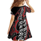 Koru Fern New Zealand Family Matching Puletasi and Hawaiian Shirt Maori Tribal Pattern