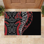 Koru Fern New Zealand Rubber Doormat Maori Tribal Pattern