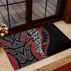 Koru Fern New Zealand Rubber Doormat Maori Tribal Pattern