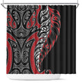 Koru Fern New Zealand Shower Curtain Maori Tribal Pattern