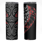 Koru Fern New Zealand Skinny Tumbler Maori Tribal Pattern