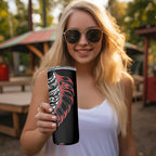 Koru Fern New Zealand Skinny Tumbler Maori Tribal Pattern