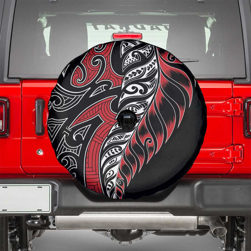 Koru Fern New Zealand Spare Tire Cover Maori Tribal Pattern