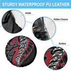 Koru Fern New Zealand Spare Tire Cover Maori Tribal Pattern