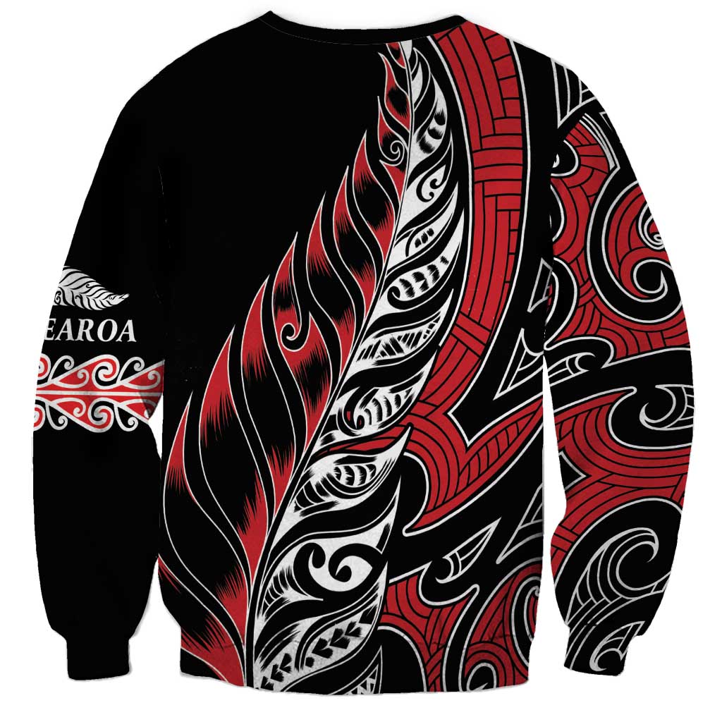 Koru Fern New Zealand Sweatshirt Maori Tribal Pattern