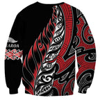 Koru Fern New Zealand Sweatshirt Maori Tribal Pattern