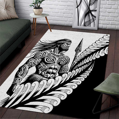 Koru Fern New Zealand Maori Tribal Warrior Area Rug