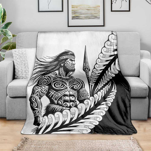 Koru Fern New Zealand Maori Tribal Warrior Blanket