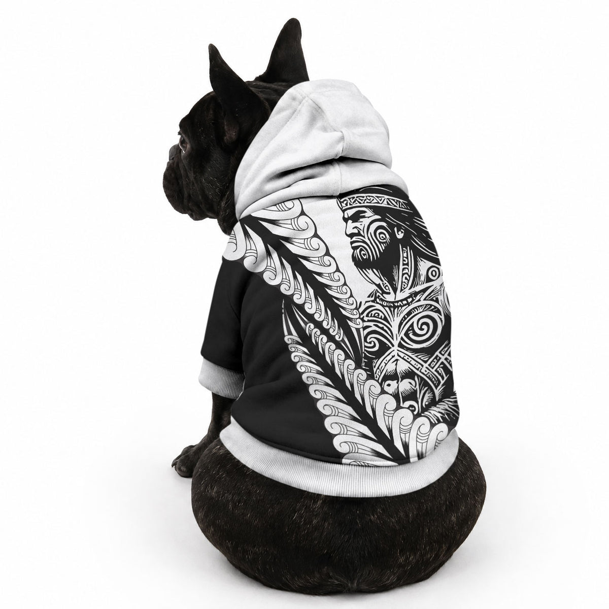 Koru Fern New Zealand Maori Tribal Warrior Pet Hoodie