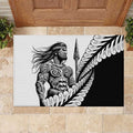 Koru Fern New Zealand Maori Tribal Warrior Rubber Doormat