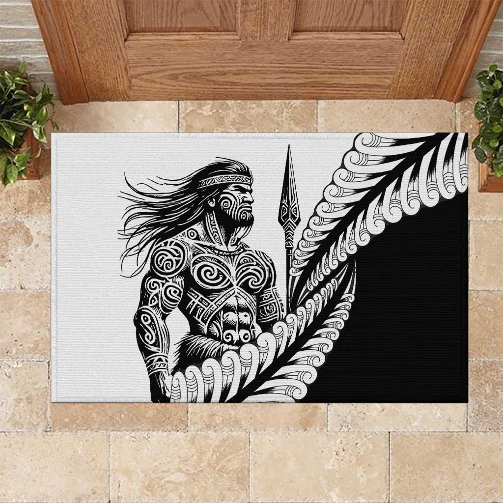 Koru Fern New Zealand Maori Tribal Warrior Rubber Doormat