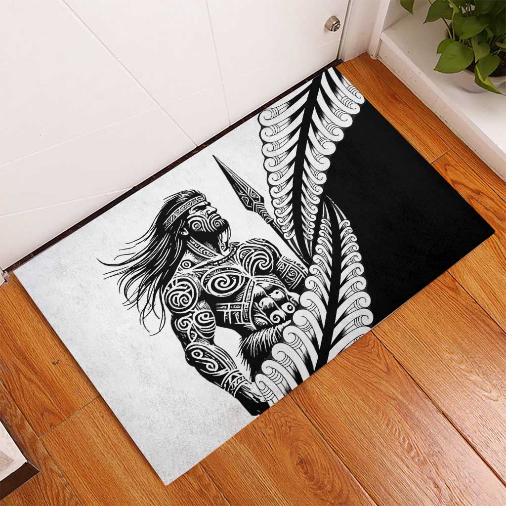 Koru Fern New Zealand Maori Tribal Warrior Rubber Doormat