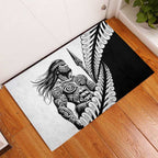 Koru Fern New Zealand Maori Tribal Warrior Rubber Doormat