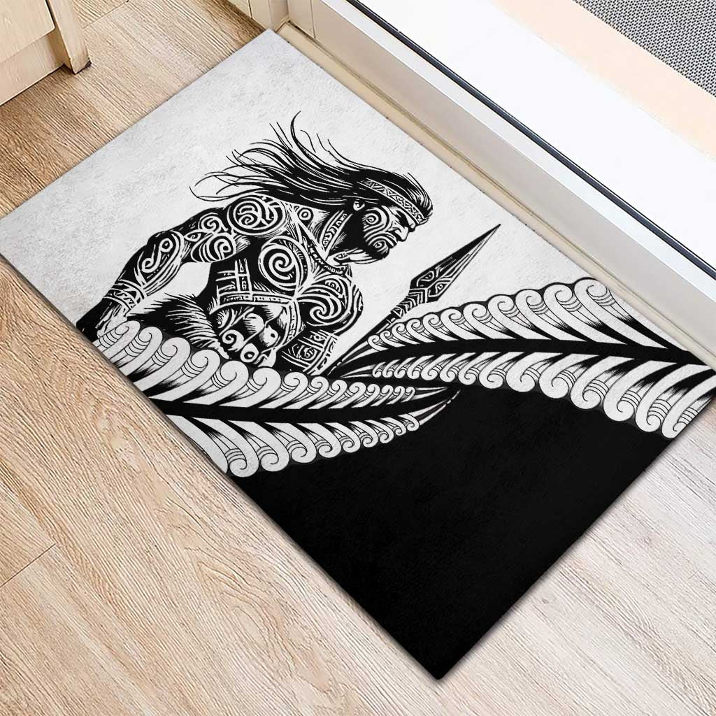 Koru Fern New Zealand Maori Tribal Warrior Rubber Doormat