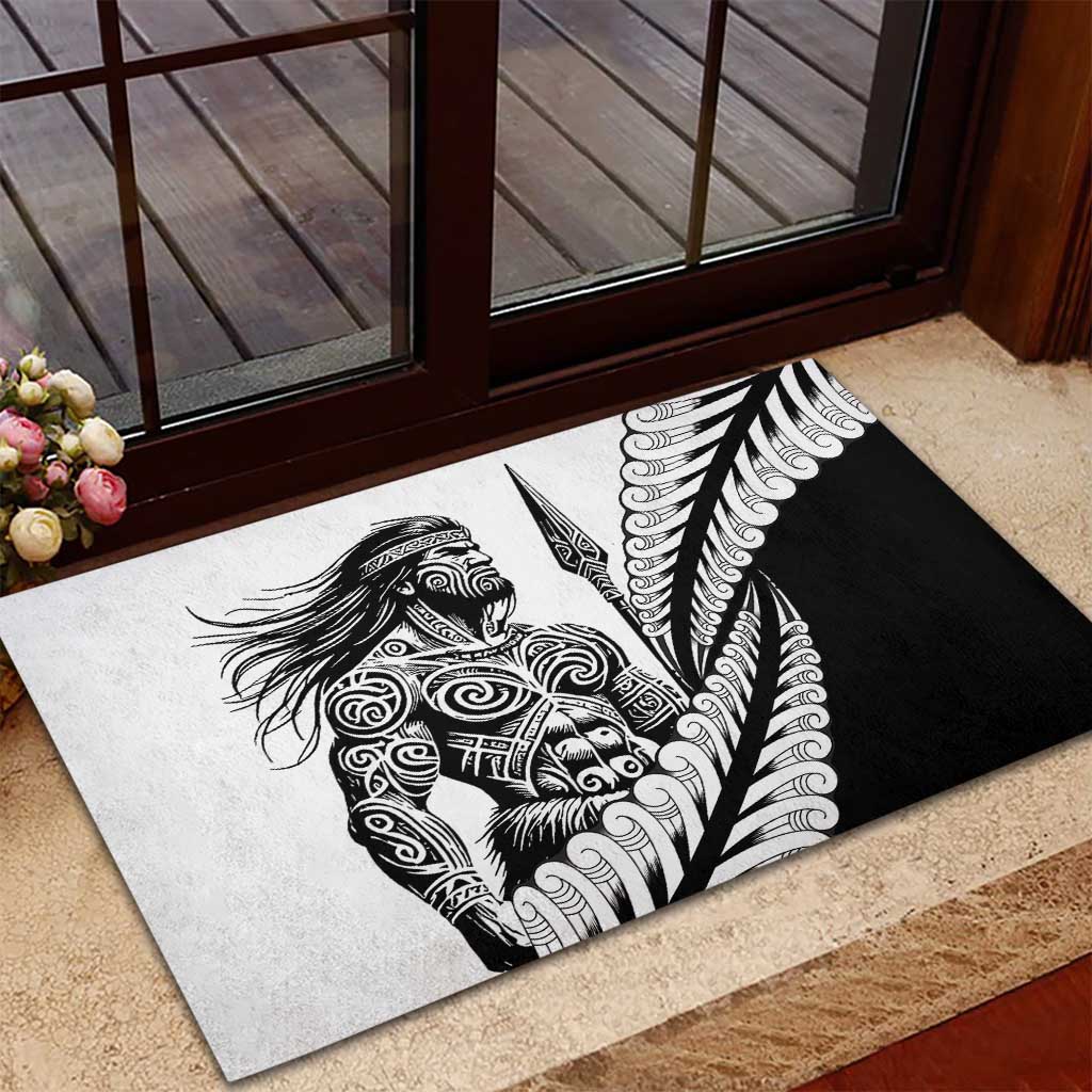 Koru Fern New Zealand Maori Tribal Warrior Rubber Doormat