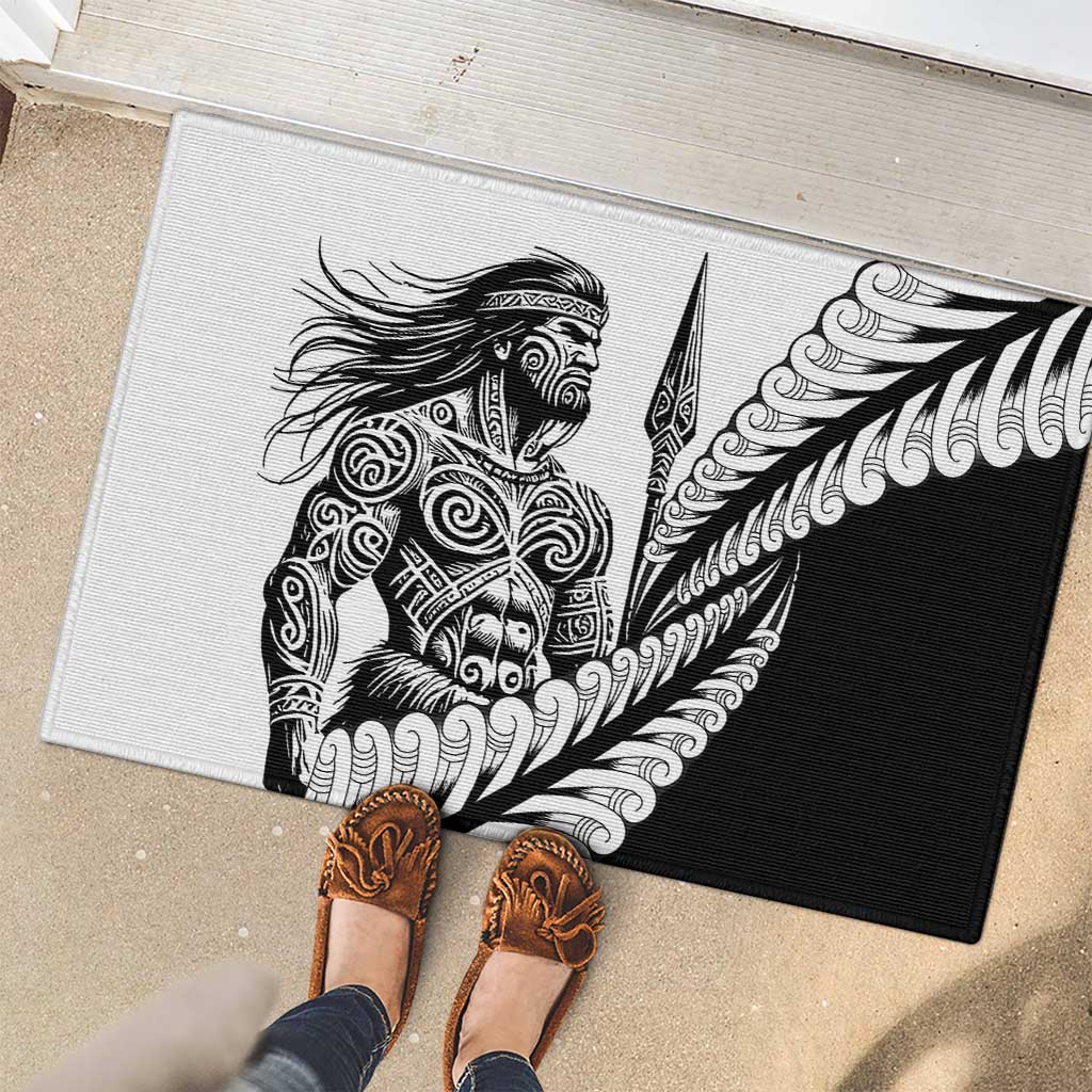 Koru Fern New Zealand Maori Tribal Warrior Rubber Doormat