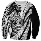 Koru Fern New Zealand Maori Tribal Warrior Sweatshirt