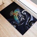 New Zealand Kea Bird Personalised Rubber Doormat Maori Tribal Koru Art