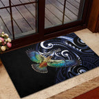New Zealand Kea Bird Personalised Rubber Doormat Maori Tribal Koru Art