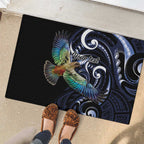 New Zealand Kea Bird Personalised Rubber Doormat Maori Tribal Koru Art