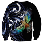 New Zealand Kea Bird Personalised Sweatshirt Maori Tribal Koru Art