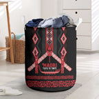 Toitu Te Tiriti Waitangi Laundry Basket Black Wharenui House - Aussie Hoodie