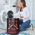 Toitu Te Tiriti Waitangi Laundry Basket Black Wharenui House - Aussie Hoodie