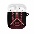 Toitu Te Tiriti Waitangi AirPods Case Black Wharenui House - Aussie Hoodie