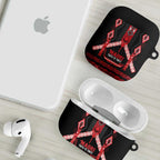 Toitu Te Tiriti Waitangi AirPods Case Black Wharenui House - Aussie Hoodie