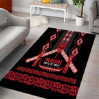 Toitu Te Tiriti Waitangi Area Rug Black Wharenui House - Aussie Hoodie
