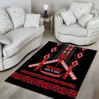 Toitu Te Tiriti Waitangi Area Rug Black Wharenui House - Aussie Hoodie