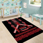 Toitu Te Tiriti Waitangi Area Rug Black Wharenui House - Aussie Hoodie