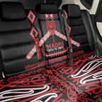 Toitu Te Tiriti Waitangi Back Car Seat Cover Black Wharenui House - Aussie Hoodie