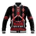 Toitu Te Tiriti Waitangi Baseball Jacket Black Wharenui House - Aussie Hoodie