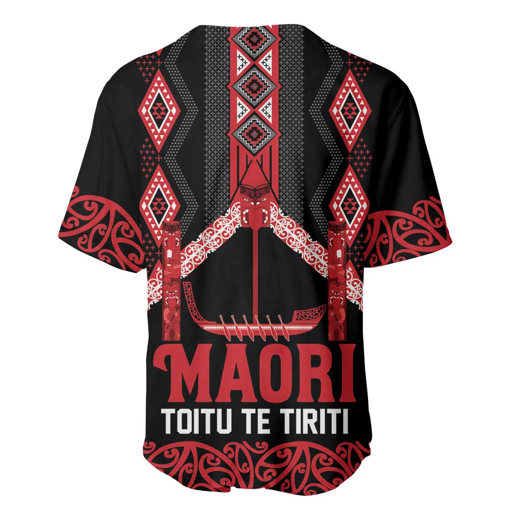 Toitu Te Tiriti Waitangi Baseball Jersey Black Wharenui House - Aussie Hoodie