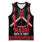 Toitu Te Tiriti Waitangi Basketball Jersey Black Wharenui House - Aussie Hoodie