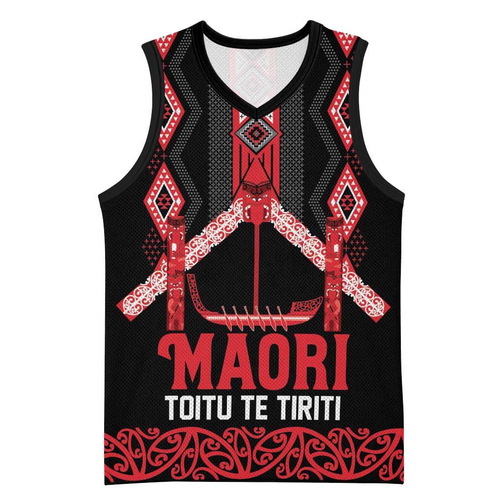 Toitu Te Tiriti Waitangi Basketball Jersey Black Wharenui House - Aussie Hoodie