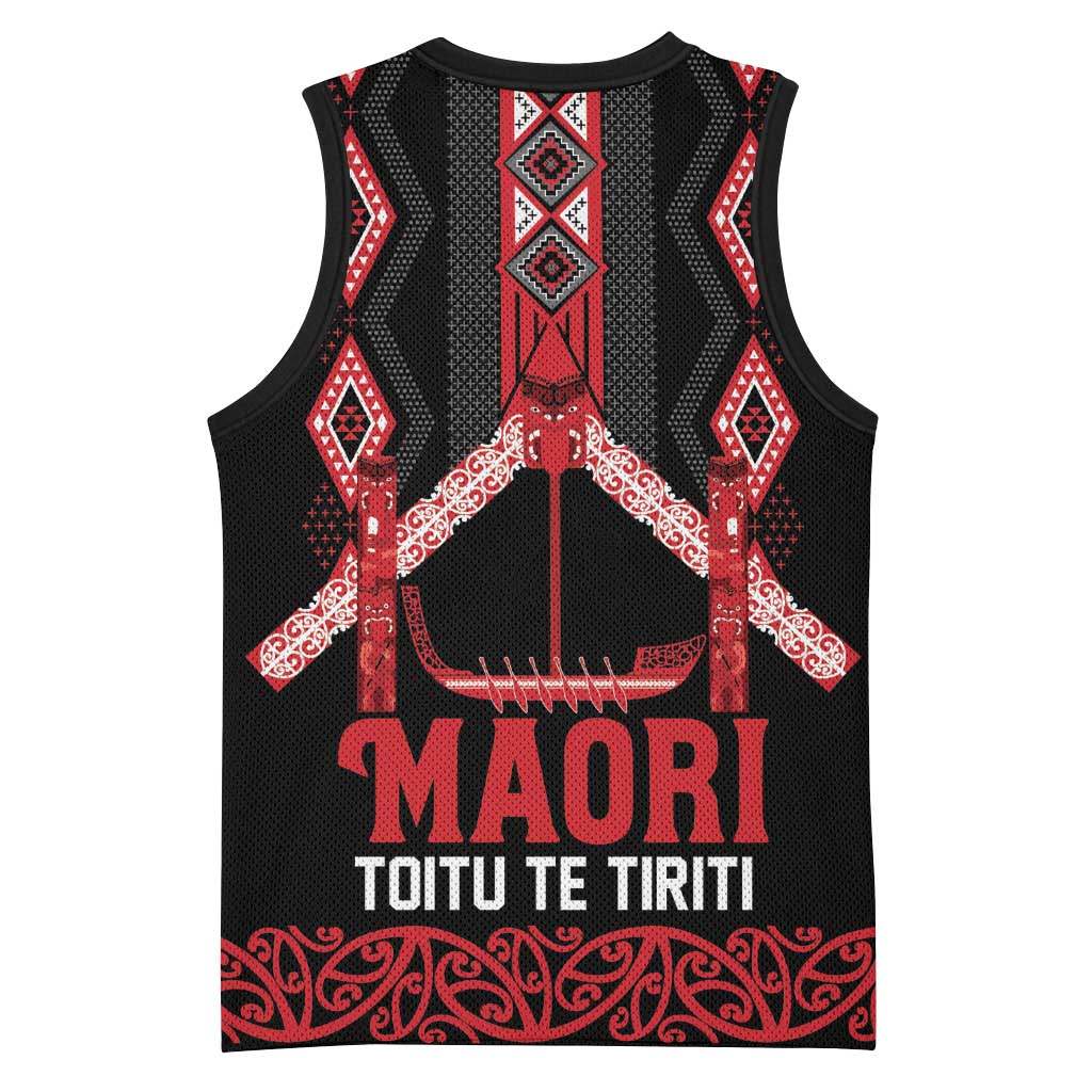 Toitu Te Tiriti Waitangi Basketball Jersey Black Wharenui House - Aussie Hoodie