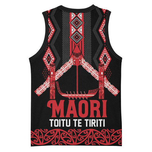 Toitu Te Tiriti Waitangi Basketball Jersey Black Wharenui House - Aussie Hoodie