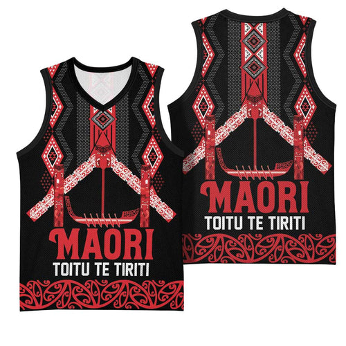 Toitu Te Tiriti Waitangi Basketball Jersey Black Wharenui House - Aussie Hoodie