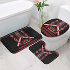 Toitu Te Tiriti Waitangi Bathroom Set Black Wharenui House - Aussie Hoodie
