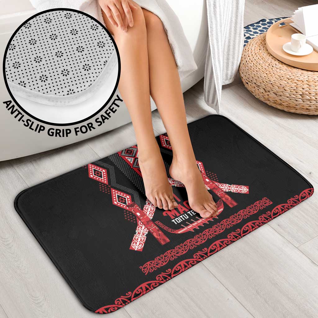 Toitu Te Tiriti Waitangi Bathroom Set Black Wharenui House - Aussie Hoodie