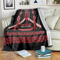 Toitu Te Tiriti Waitangi Blanket Black Wharenui House - Aussie Hoodie