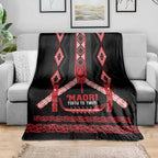 Toitu Te Tiriti Waitangi Blanket Black Wharenui House - Aussie Hoodie